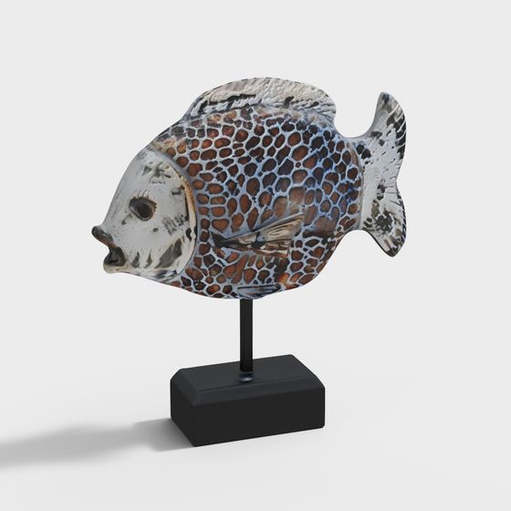 Spotted Fish Low-Poly 3D Model