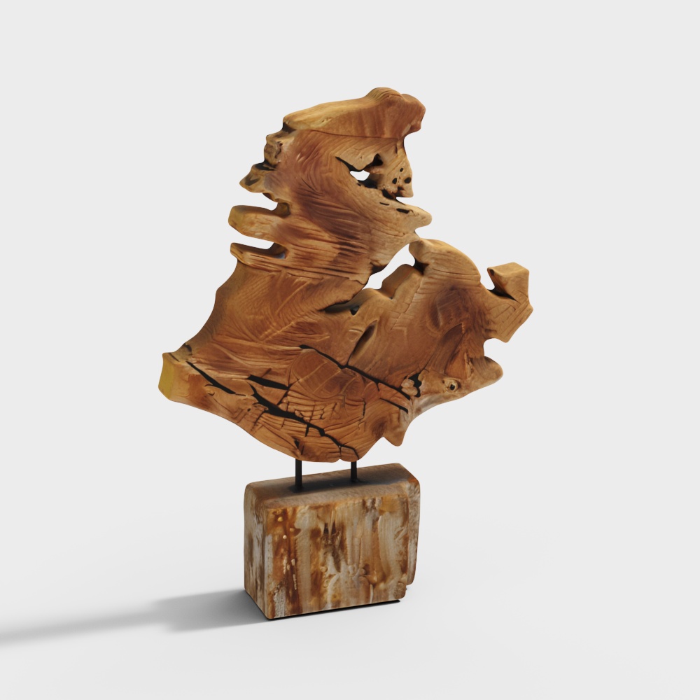 Forest Guardian 3D Model – Oak Texture Creature