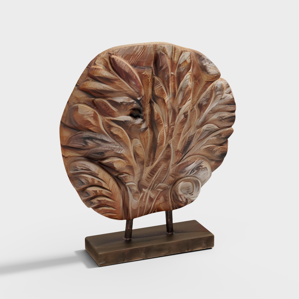Elegant Fan Shell 3D Model – Low-Poly Nature Design