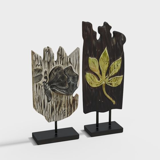 Decoración de Hoja Tallada de Madera Albesia