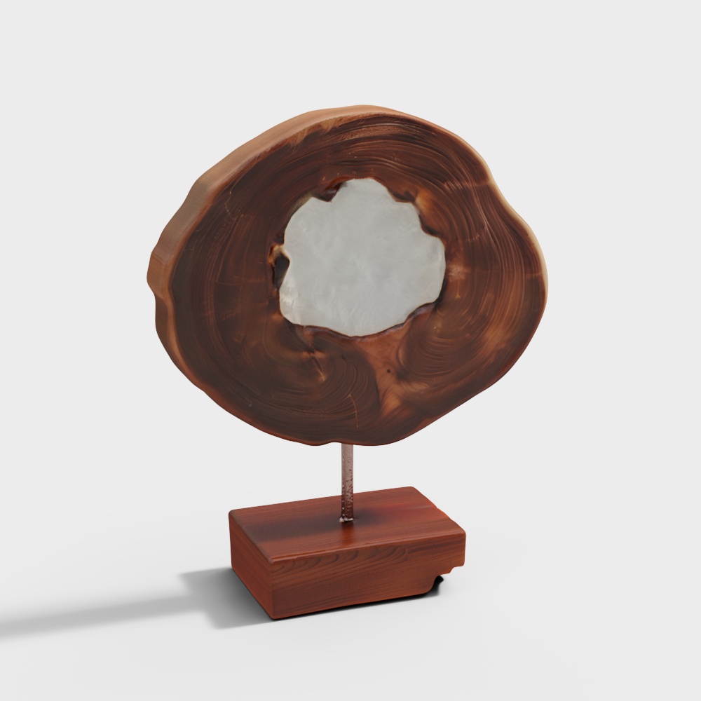 Low-Poly Tree Fossil 3D Model