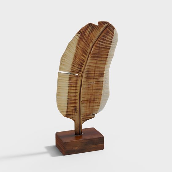 Banana Leaf Sculpture 3D Model