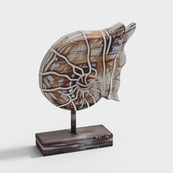 Realistic Shell Sculpture 3D model