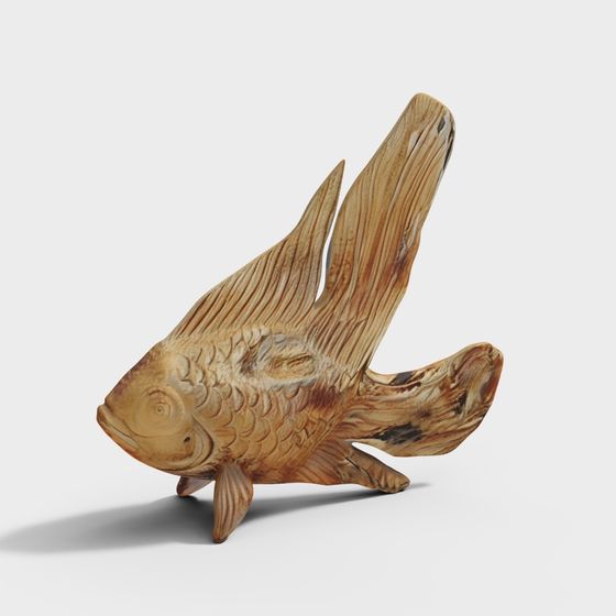 Realistic Low-Poly Goldfish 3D model