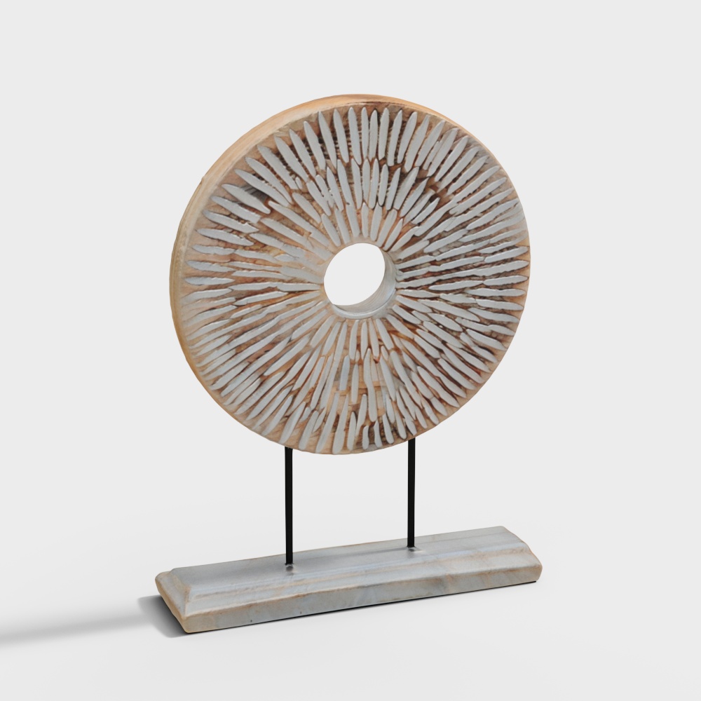 Fanned Art 3D Model – Low-Poly Floral Design