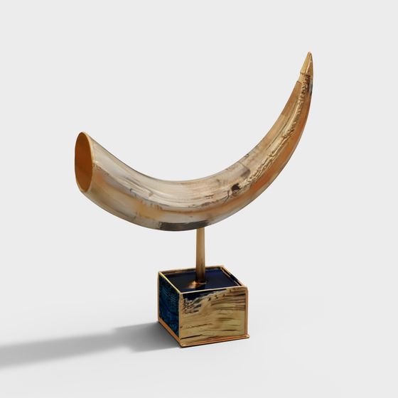 Low Poly Libation Horn 3D Model