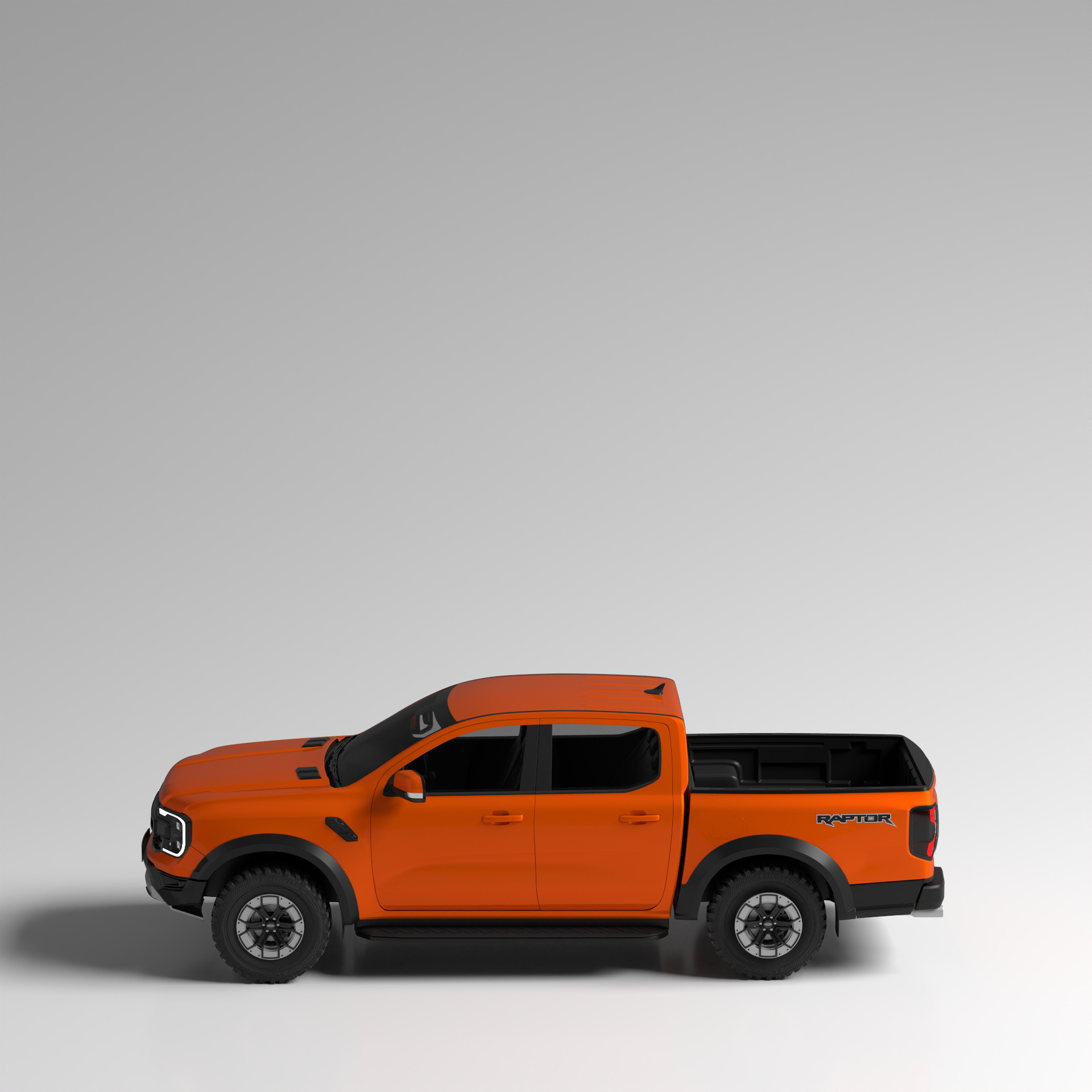 Ford Raptor 3D Model in Orange for Photography
