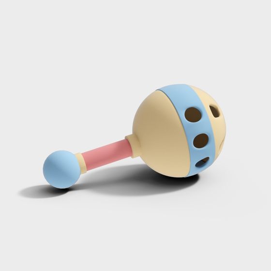 Colorful Baby Rattle 3D model for Kids’ Rooms