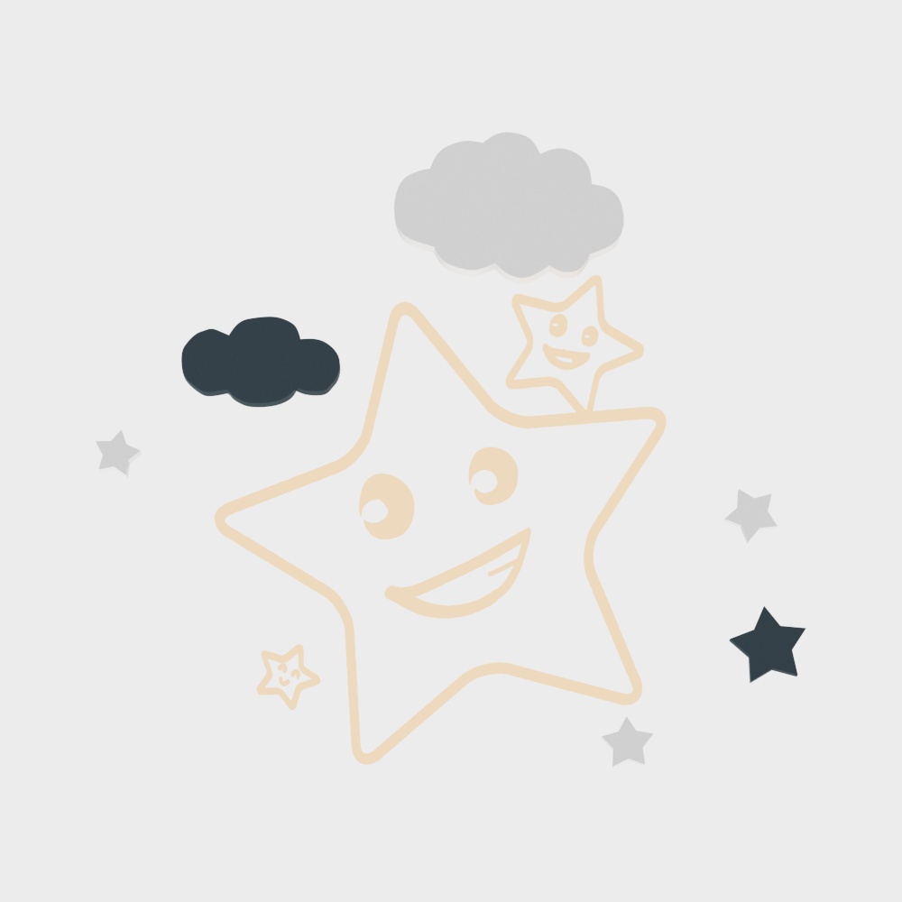 Whimsical Twinkle Star 3D model