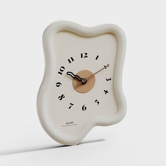 Unique Surreal Clock 3D Model Inspired by Dali