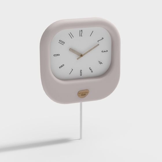 Elegant Modern Clock 3D model Design