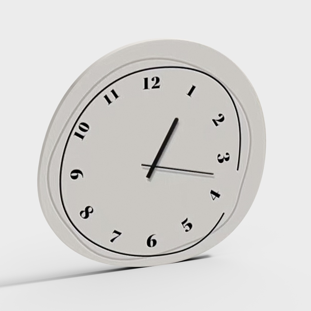 Minimalist Low-Poly Clock 3D model