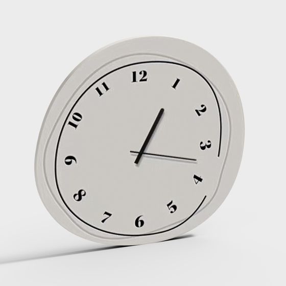 Minimalist Low-Poly Clock 3D model