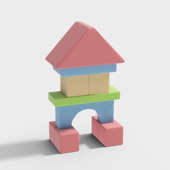 Whimsical Low-Poly Toy House 3D Model for Creative Use