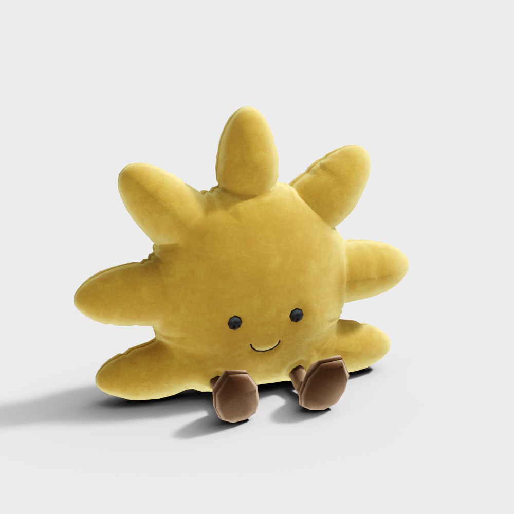 Cheerful Low-Poly Sun 3D model