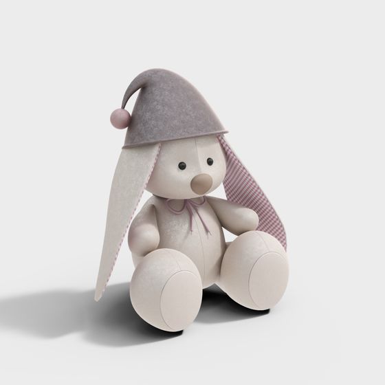 Charming Low-Poly Bella Rabbit 3D Model