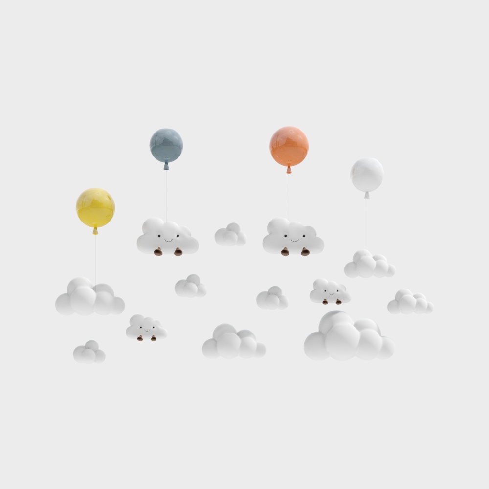 Children's Cloud Balloon Pendant