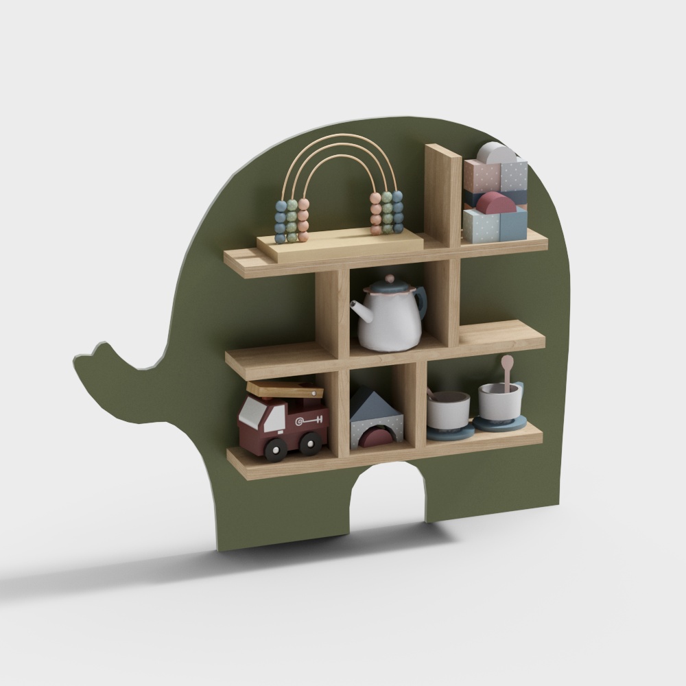 Unique Turtle-Inspired 3D Bookshelf Model