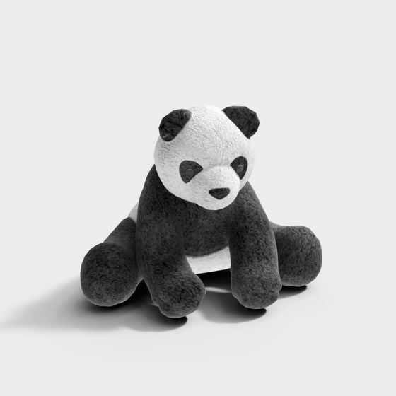 Adorable Panda Plushie 3D model