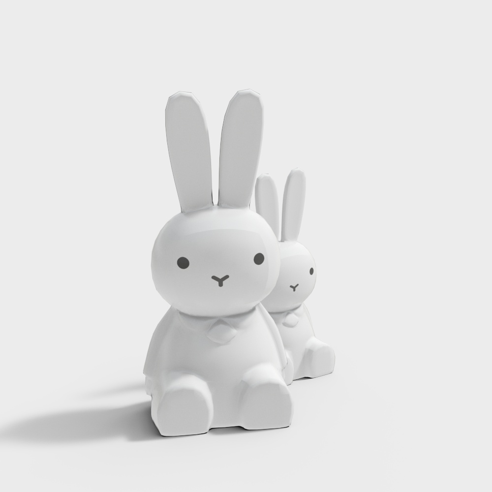Adorable Low-Poly Rabbit 3D Model