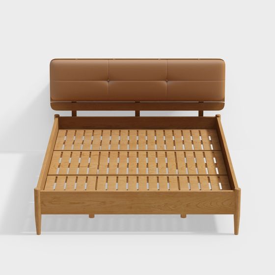 Modern Minimalist Bed Frame 3D Model