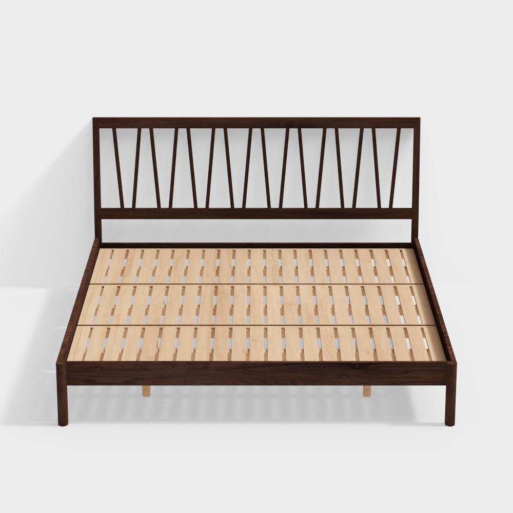 Struttura Letto in Legno Yannan - Noce