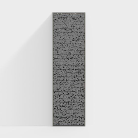 Industrial Style Brick Wall Panel 3D model