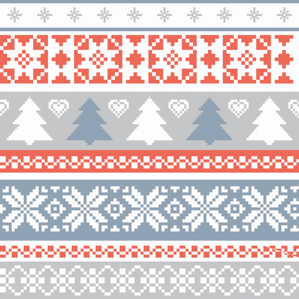 Christmas Fair Isle Wallpaper 1000*1000