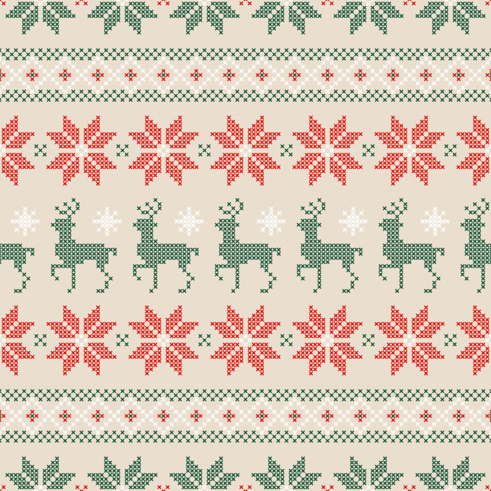 1000x1000 Christmas Fair Isle Wallpaper
