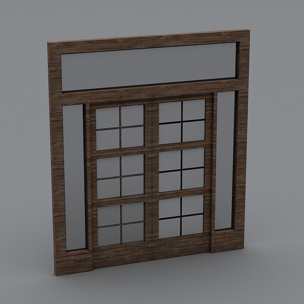 French Doors with Transom Window