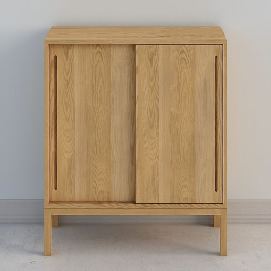Elegant Wooden Storage Cabinet 3D model for Creative Projects