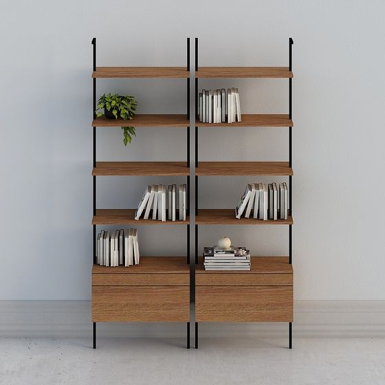 Urban Elegance Bookshelf 3D model for Creative Spaces