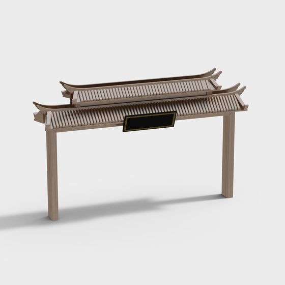 East Asian Archway 3D model