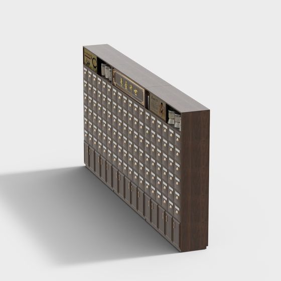 Ancient-Style Medicine Cabinet 3D model for Traditional Themes