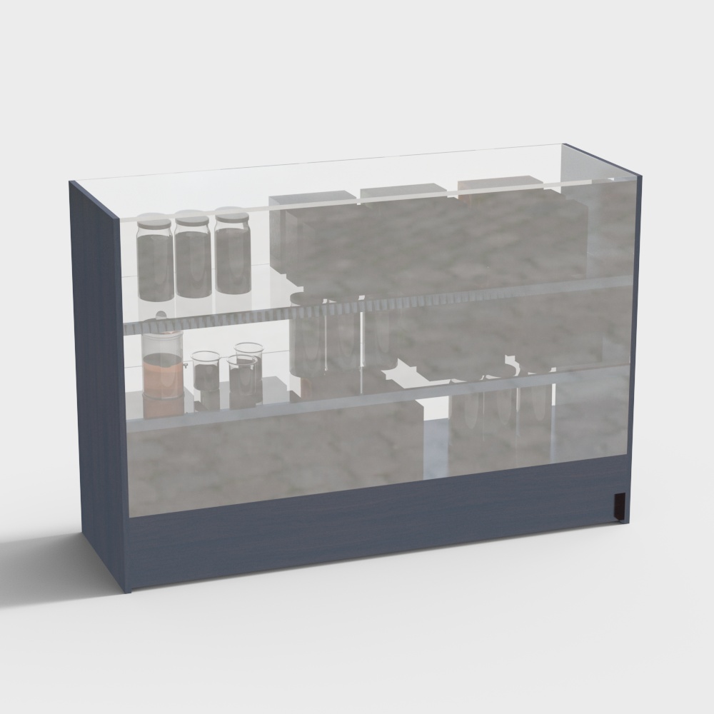 Chinese Medicine Store Glass Display Cabinet for Precious Health Products