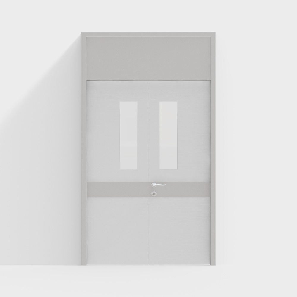 Puertas Dobles de Emergencia de Hospital Moderno