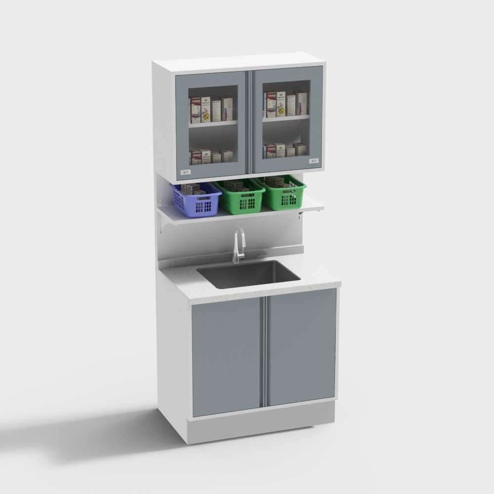 Modern Hospital Dressing Room Medicine Cabinet with Sink