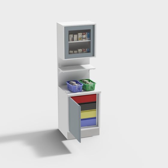 Minimalist Pharmacy Cabinet 3D model