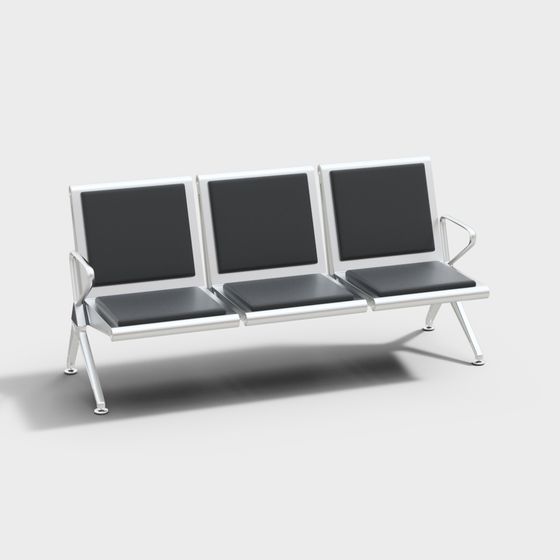 Stylish Low-Polygon Seating 3D model