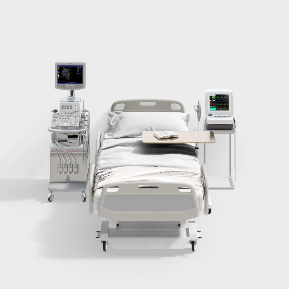 Combination of Machines and Equipment for Hospital Emergency Room Beds