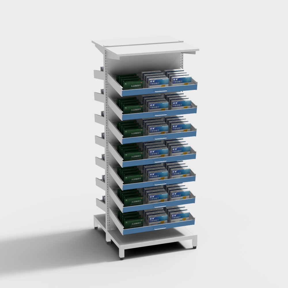 Modern Pharmacy Medicine Shelf