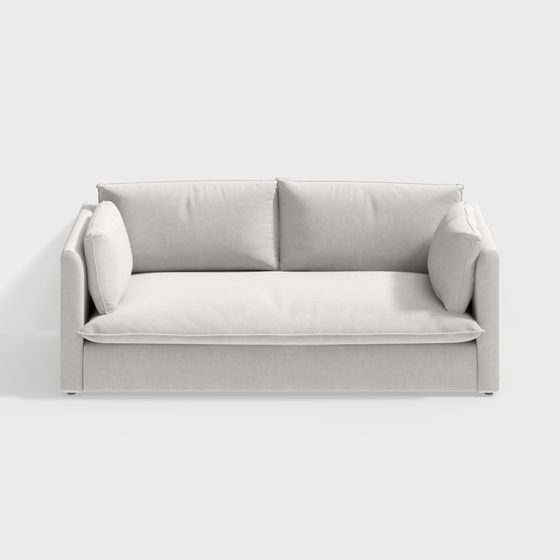 Elegant Low-Poly 3D Sofa Model for Modern Interiors