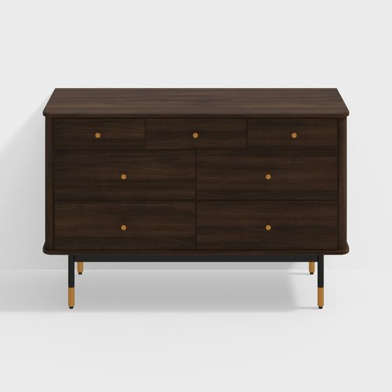 Elegant Vintage Storage Cabinet 3D model