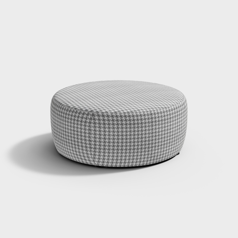 Modern Fabric Round Stool