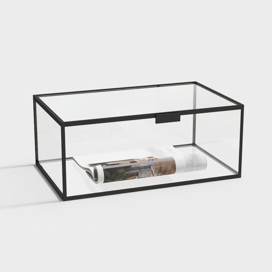 Sleek Glass Display Box 3D model for Creative Projects