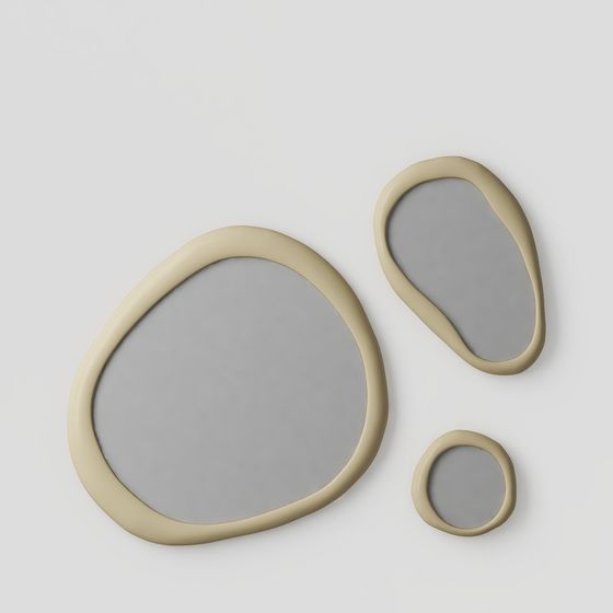 Streamlined Mirror 3D model for Modern Spaces