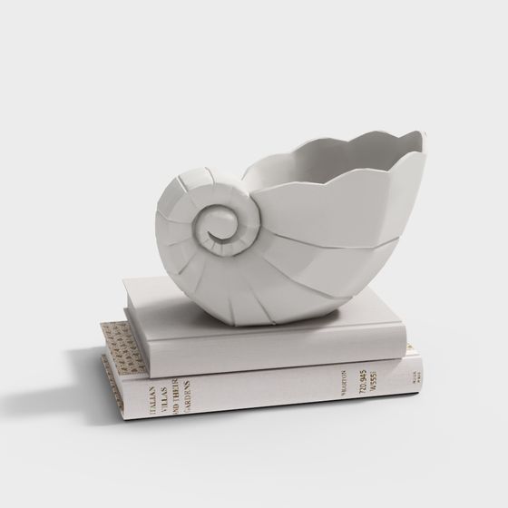 Shell Vase Low Poly 3D model