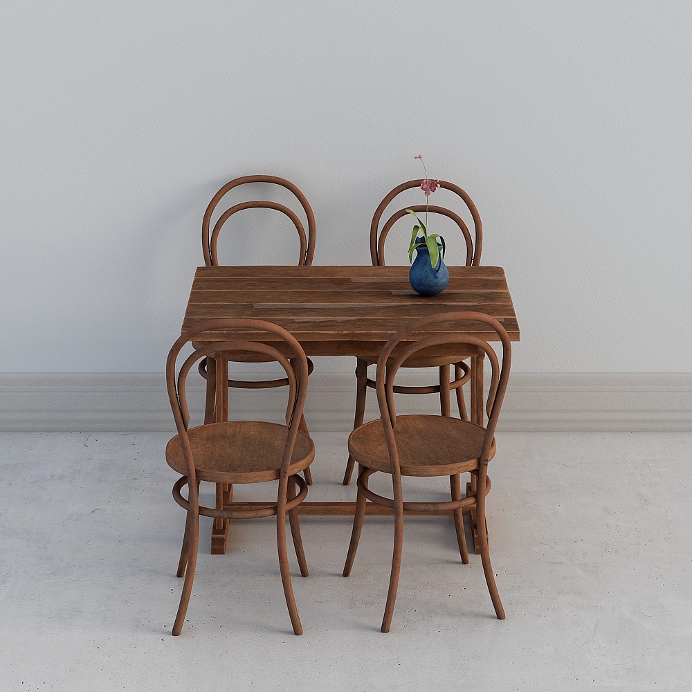 4-Person Table and Chair Set