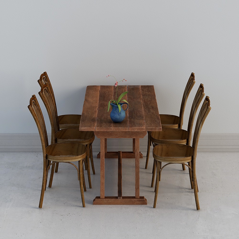 6-Person Table and Chair Set