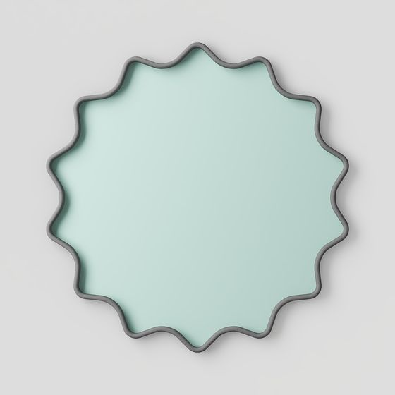 Wave Border Low-Poly 3D model